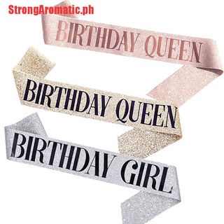 【StrongAromatic】Birthday Queen/Girl Satin Sash 21 Birthday Sash Party Supplies