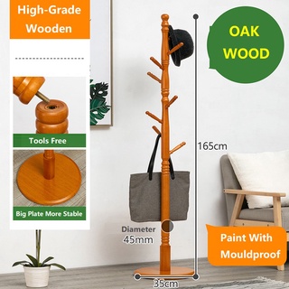 Manzan High-Grade Wooden Tree Coat Rack Stand Clothes Rack c7mV