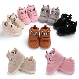 Baby Girl Boy Cute High Strappy Crib Shoes Soft Sole Sneaker