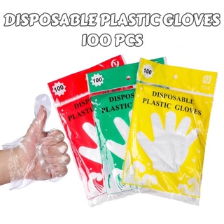 KW 100Pcs Disposable Gloves One-off Plastic Gloves
