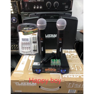 ♚Platinum Microphone U20 UHF Dual Wireless Microphone System with Black Case FREE Jiabao Rechargeabl