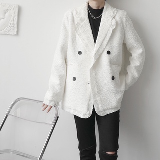 Small Fragrance White Suit Jacket Men High-Top