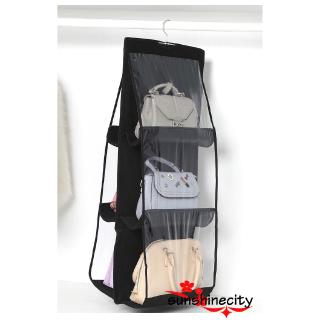 O-L❥Creative Bag Storage Hanging Bag Dust Proof Mildew Proof Double-sided Six-layer (6)