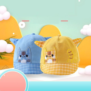 Summer Cotton Baby Hat Cute Casual Striped Baby Boy Cap Soft Eaves Kids Girls Sun Protect Hats Caps