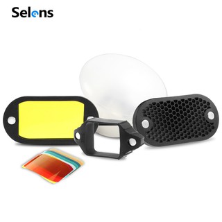 Selens Magnetic Flash Modifier Sphere Honeycomb Diffuser Filter Gel Kit