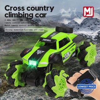 Support COD⚡Fast Delivery⚡4WD 1:16 RC Car Radio Control Stunt Car Gesture Induction Twisting Off-Road Vehicle LED Light Climb Crawler Model Toys for Kids (1)