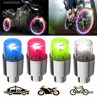 EmpRichhigh 2pcs Bike Car Motorcycle Wheel Tire Tyre Valve Cap Flash LED Light Spoke Lamp