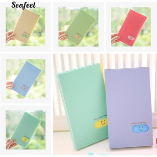 ✌120Pockets Photo Album Smiley Face ID Business Name Card Holder Book