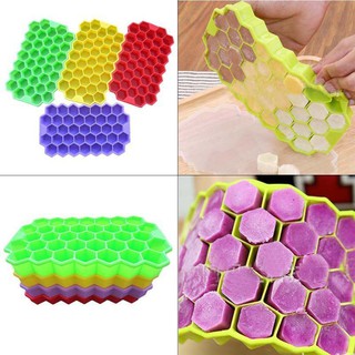 Ice Cube Tray Durable Flexible 37 Hexagon Shaped Cubes