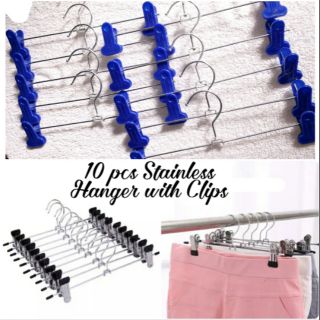 10pcs Stainless Hanger for Trousers