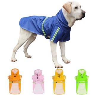 Raincoat Dogs Waterproof Dog Coat Jacket Reflective Dog Raincoat Clothes Small Medium Large Dogs Lab