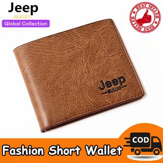 Jeep Men's Classic Short Credit Card / ID Leather Wallet