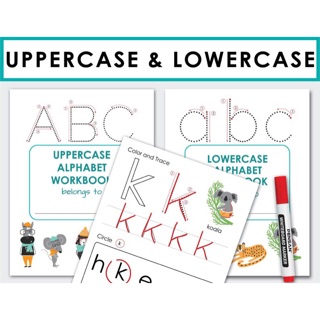 Bundle: Uppercase and Lowercase Animal Alphabet Tracing Practice Worksheets