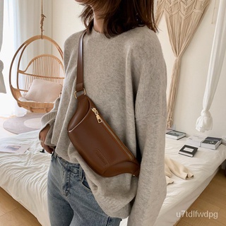 Yvon Korean Fashion leather belt bag for women chain portable shoulder chest bag #7041