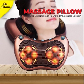 Electric Infrared Therapy Pillow Massage Pillow Dual Use Neck Back & Shoulder Massager Cushion