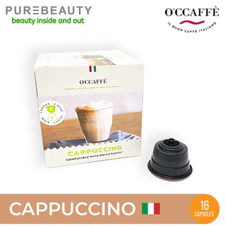 Occaffe Dolce Gusto Compatible Coffee Capsules- Cappuccino 16 Pods, Italy