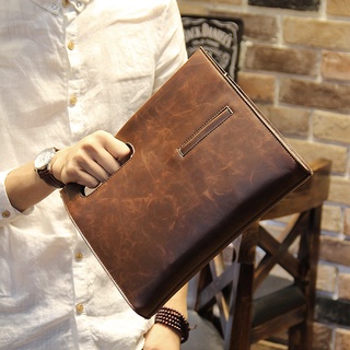 Korean Business Leisure Men's Handbag Shoulder Messenger New Briefcase Fashion Clutch Bag (1)