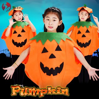 ❀JDBE❀ Cute Halloween Pumpkin Dress for Kids Adults Game Performance Costume Party Cosplay Clothing