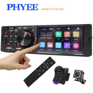 Audio Touch Screen Car Radio 1 Din 4.1” Bluetooth Audio Video MP5 Player TF USB Fast Charging ISO Re