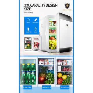[ ]KAISA VILLA JD-8004 Car Home Refrigerator, Dual-Use Refrigeration 22L & 13L Mini Refrigerator 08