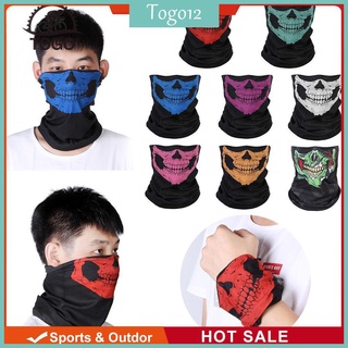 【TOGO】Bicycle Cycling Ski Skull Half Face Mask Ghost Scarf Multi Use Neck Warmer