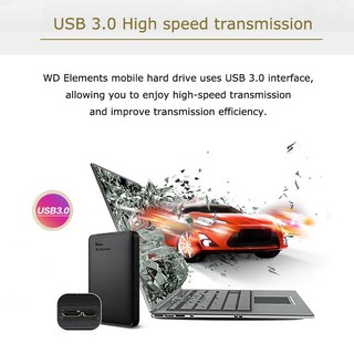 1TB HDD WD Elements Portable Hard Drive Disk USB3.0 Fast with Data Cable HDD (9)