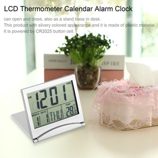 New Desk Digital LCD Thermometer Calendar Alarm Clock flexible cover
