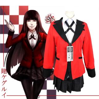 Anime Kakegurui Cosplay Costume Jumpsuit Kakegurui Jabami Yumeko School Uniforms Dress