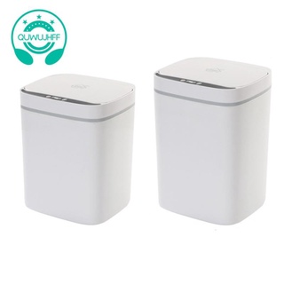 13L Automatic Touchless Trash Can Infrared Sensor Rubbish Bin Silent Opening Waste Bin ,White