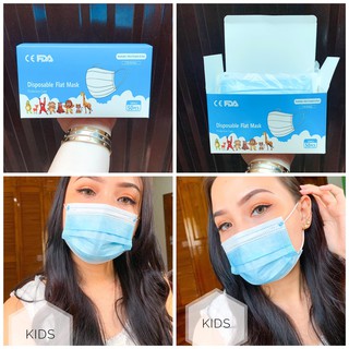Kids Quality Disposable Face Mask 3-ply (Blue) 50pcs/box