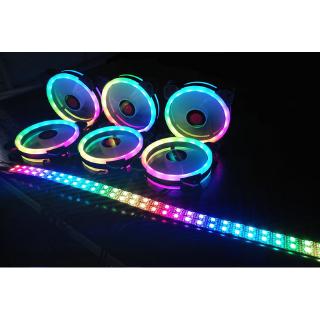 Coolmoon 6PCS Adjustable RGB LED Light Computer Case PC Cooling Fan With The Remote Control (5)