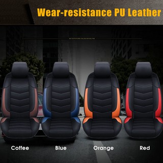 Universal Deluxe Leather 5 Seats Car Front Seat Cover Full Surround Cushion Pad (1)