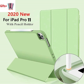 Apple iPad Pro 11 2020 2021 12.9 10.2 8th 7th Air 4th 10.9" Air 4 9.7 2018 Air 2 1 3 Mini 5 Case Magnetic Smart Leather With Pencil Holder Silicone Cover