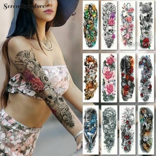 [24Hs Delivery] Large Full Arm Sleeve Temporary Tattoo Stencil Sticker Body Art Waterproof DIY Tool