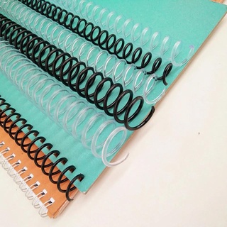 Loose Leaf♨﹍Plastic Spiral Coil A4 46 Holes Loose-Leaf Spiral Binding Ring DIY Notebook (100pcs/Box)