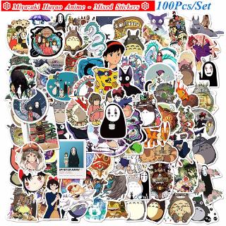 100Pcs/Set ❉ Miyazaki Hayao Anime - Series 01 Mixed Stickers ❉ DIY Fashion Luggage Laptop Skateboard Doodle Decals Stickers