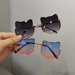 Children's sunglasses nvbao UV protection cute cat ears fashion boys and girls sunglasses Fashion Trend