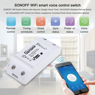 TITI SONOFF Basic Wifi Switch Works with Alexa Wireless Remote Switch (4)