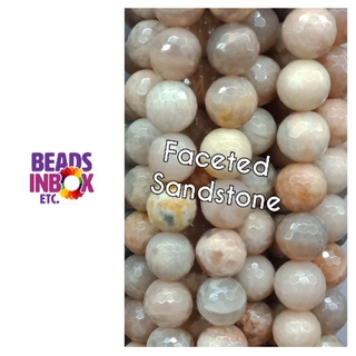 Faceted Sandstone Beads