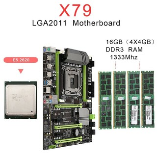 X79 Motherboard LGA2011 Combo with E5 2620 CPU 4-Ch 16GB (4X4GB) DDR3 RAM 13 O5R7
