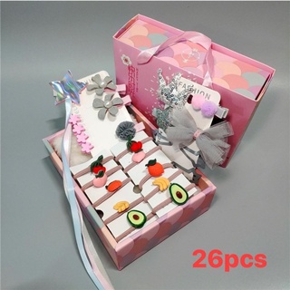 Gift Sets & Packages✾22~26PCS KIDS HAIR CLIPS GIFT BOX SET
