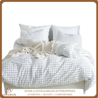 Angbon Korean Cotton Queen Size 3in1 Bedsheet Set With 2 Pillow Case Non-Fade Quality 60"*75"+7.8"