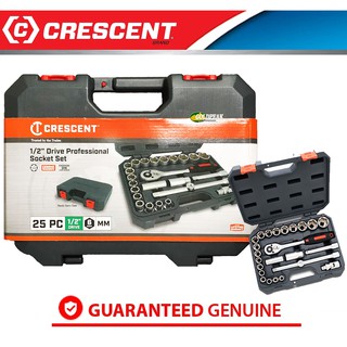 Crescent CTK25NEU 25 Piece 1/2" Drive Mechanics Socket Wrench Set •khm megatools•