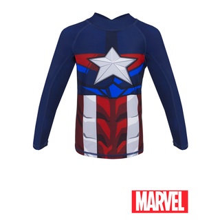 Marvel Captain America Long-Sleeved Rashguard Boys Kids Swimwear