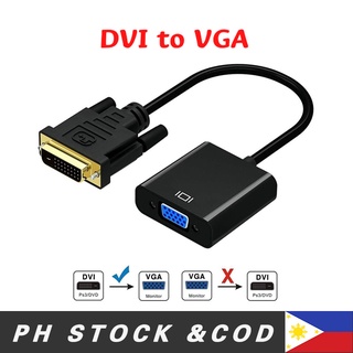 DVI-D to VGA Converter DVI 24+1 Pin to VGA Cable Adapter Male to Female for HDTV Display PC Laptop