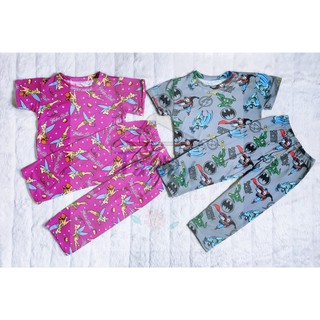 COD Terno Pajama Kids (Tshirt Pajama) Cotton Spandex