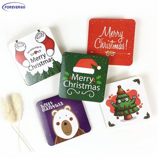 RE 24 Pcs/lot Christmas Greeting Card Kids Mini Christmas Blessing Greeting Cards Envelope New Year Postcard Gift Card
