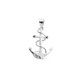 F&C Jewelry Argento Collection Silver Chain Anchor Pendant (AGP-041-HOTH-370521)