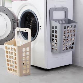 Home Sucked Type Plastic Dirty Clothes Basket Wall Hanging Laundry Basket Bathroom Accessories