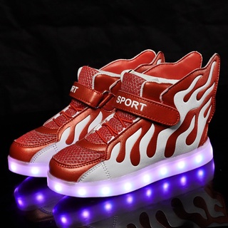 Flame Children's Shoes usb Charging Light Shoes led Flash Shoes